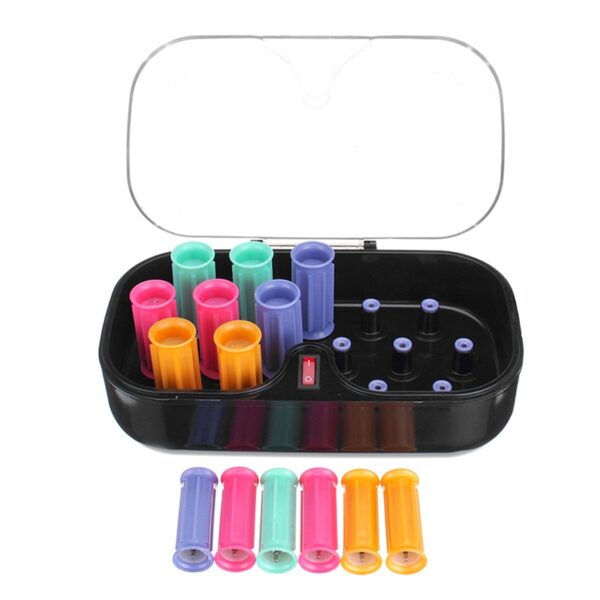1 Set 23/27mm Electric Heating Pear Ceramic Hot Magic Hair Curlers Rollers Set Dry&Wet Hair Bendy Sticks Tube Hairstyling Tool - Image 2