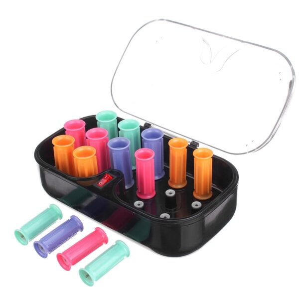 1 Set 23/27mm Electric Heating Pear Ceramic Hot Magic Hair Curlers Rollers Set Dry&Wet Hair Bendy Sticks Tube Hairstyling Tool - Image 3