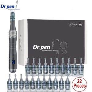 Dr pen Ultima M8 Microneedling Pen Electric Wireless Dermapen M8 With 20pcs Cartridges Microneedle Needling Skin Care Machine