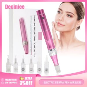 Electric Derma Pen Wireless Skin Care Machine Device Professional Microblading MicroNeedles Gun Derma Mesotherapy with Cartridge
