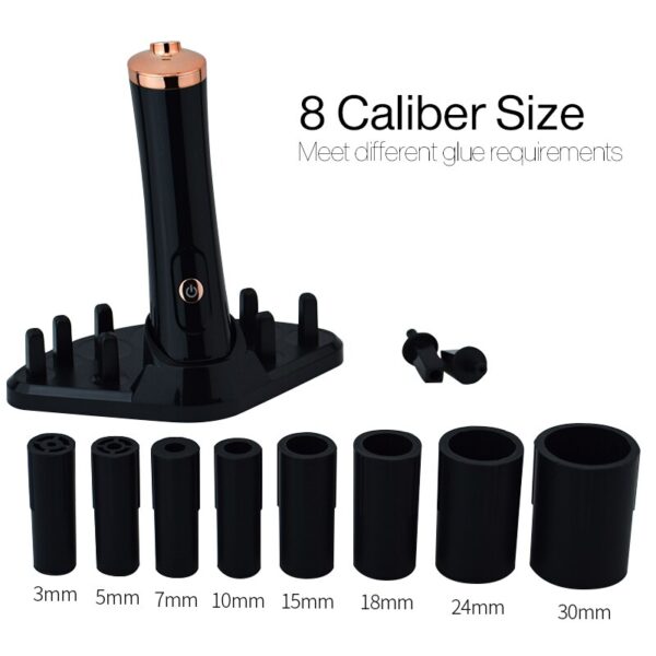 Electric Eyelash Glue Shaker for Nail Polish Tattoo Ink Pigment Liquid Shaking Machine with 2pcs Connector 8pcs Cover - Image 2