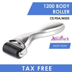 Mezoroller Facial Body Massage 1200 Titanium Needles Derma Roller Microneedling Therapy for Cellulite Stretch Marks Hair Loss