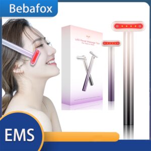 New 4 in1 Microcurrent EMS Red Ligh Facial Fade Eye Line Magic LED Dark Circle Wand Therapy Infrared Beauty Device Skincare Tool