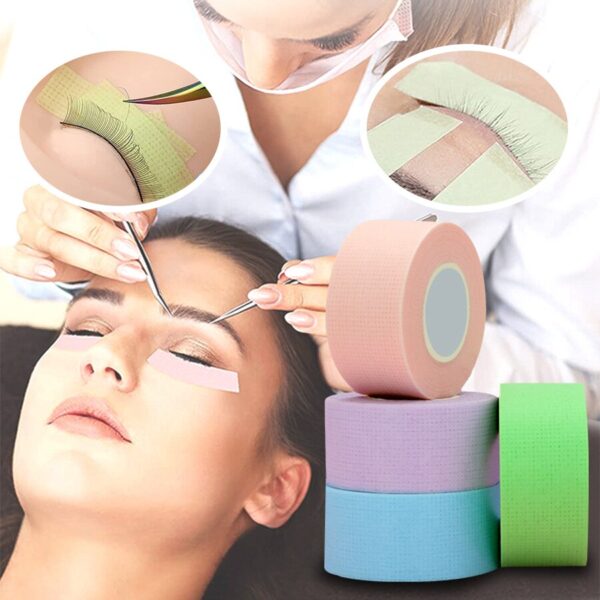 Wendy 6/12/18/24 Pcs Eyelash Extensions Tapes Reusable Colorful Soft Non-woven Breathable Adhesive Tape for Lashes Makeup Tools - Image 5
